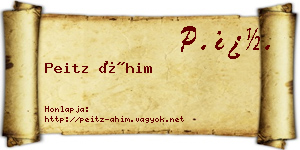 Peitz Áhim névjegykártya